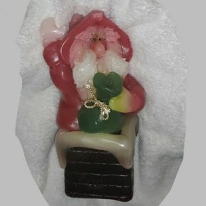 Antique handcrafted 'Northern Lights' Santa candle